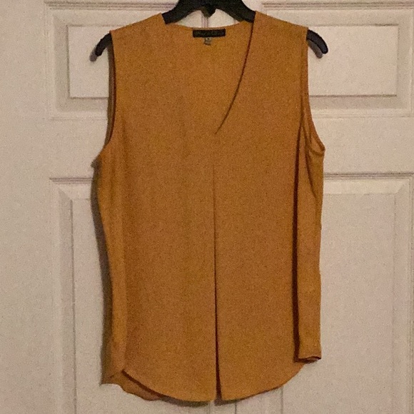 Rose & Olive Tops - Sleeveless Gold Shirt